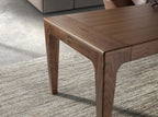 Extendable rectangular dining table in walnut