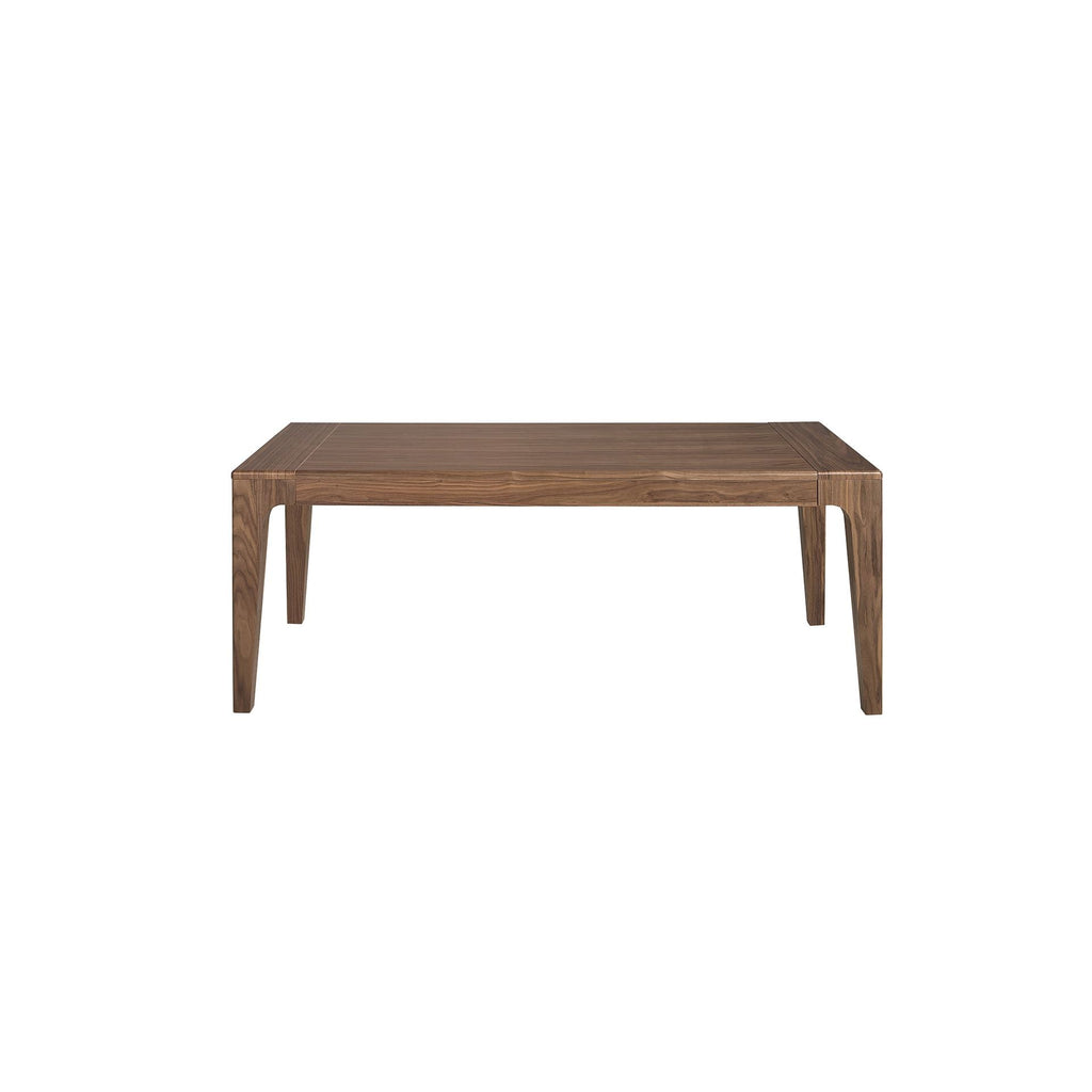 Extendable rectangular dining table in walnut
