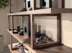 Rectangular walnut shelf