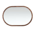 Walnut oval half-point wall mirror