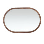 Walnut oval half-point wall mirror