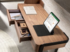 Walnut and black epoxy steel desk