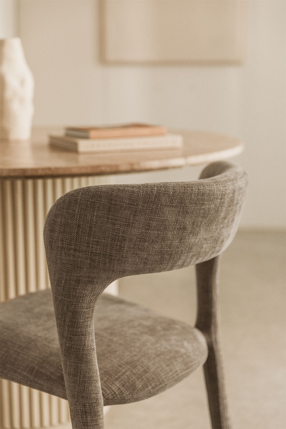 Set of 4 Brusel upholstered dining chairs