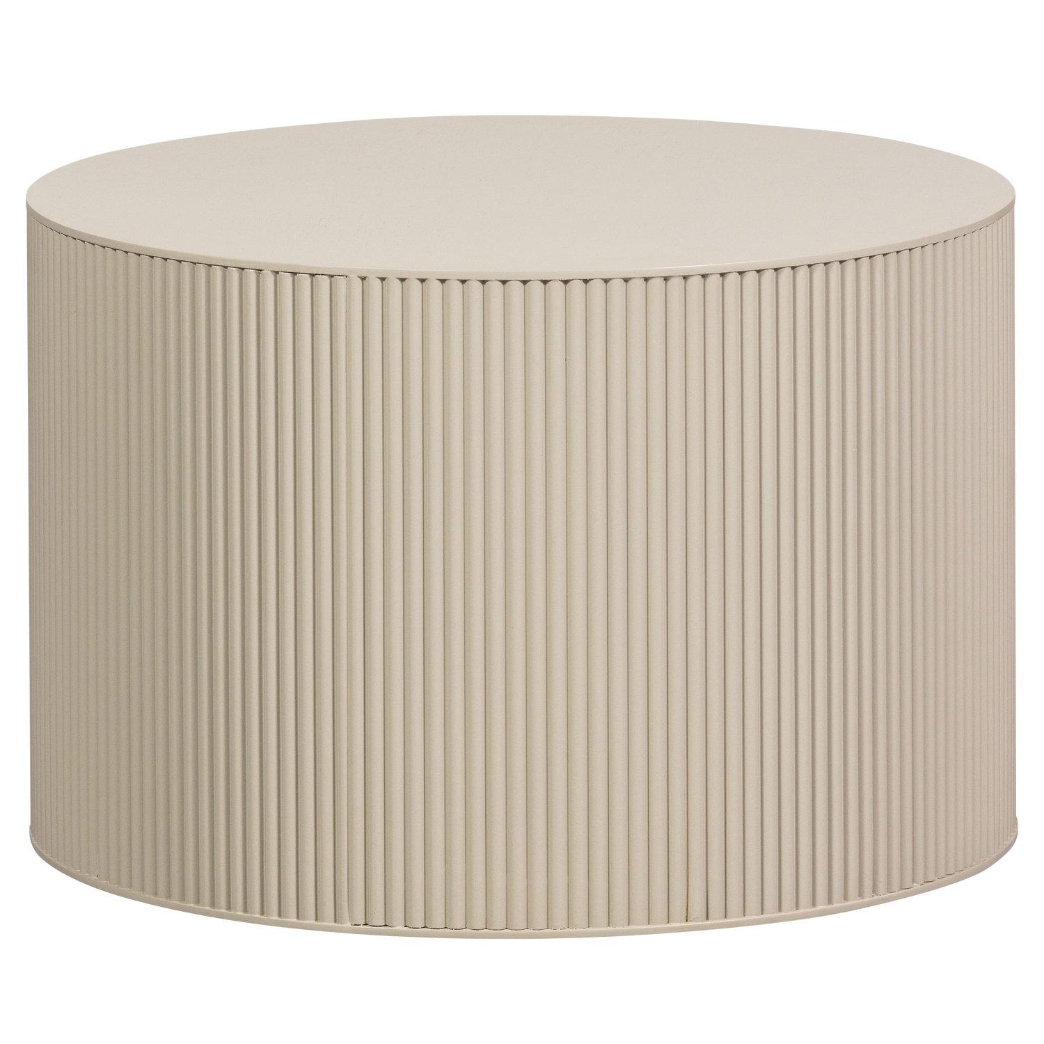 Set di 2 - Tavolino Sanne rotondo beige anticato