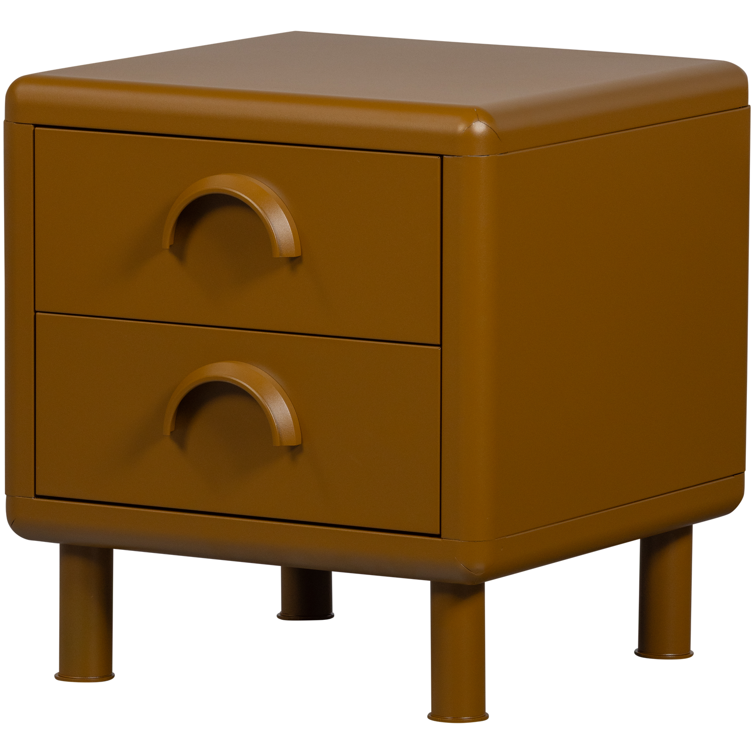 Set of 2 — Chest of 2 drawers Rune honey yellow metal