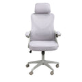Sedia girevole da ufficio in tessuto grigio