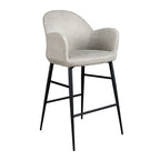 Light grey fabric stool