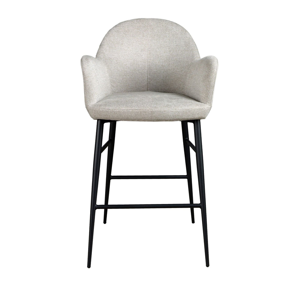 Light grey fabric stool