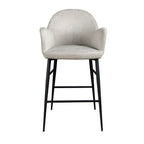 Light grey fabric stool