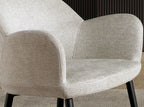 Light grey fabric stool