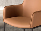 Sedia in similpelle marrone