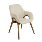 Chair in beige fabric