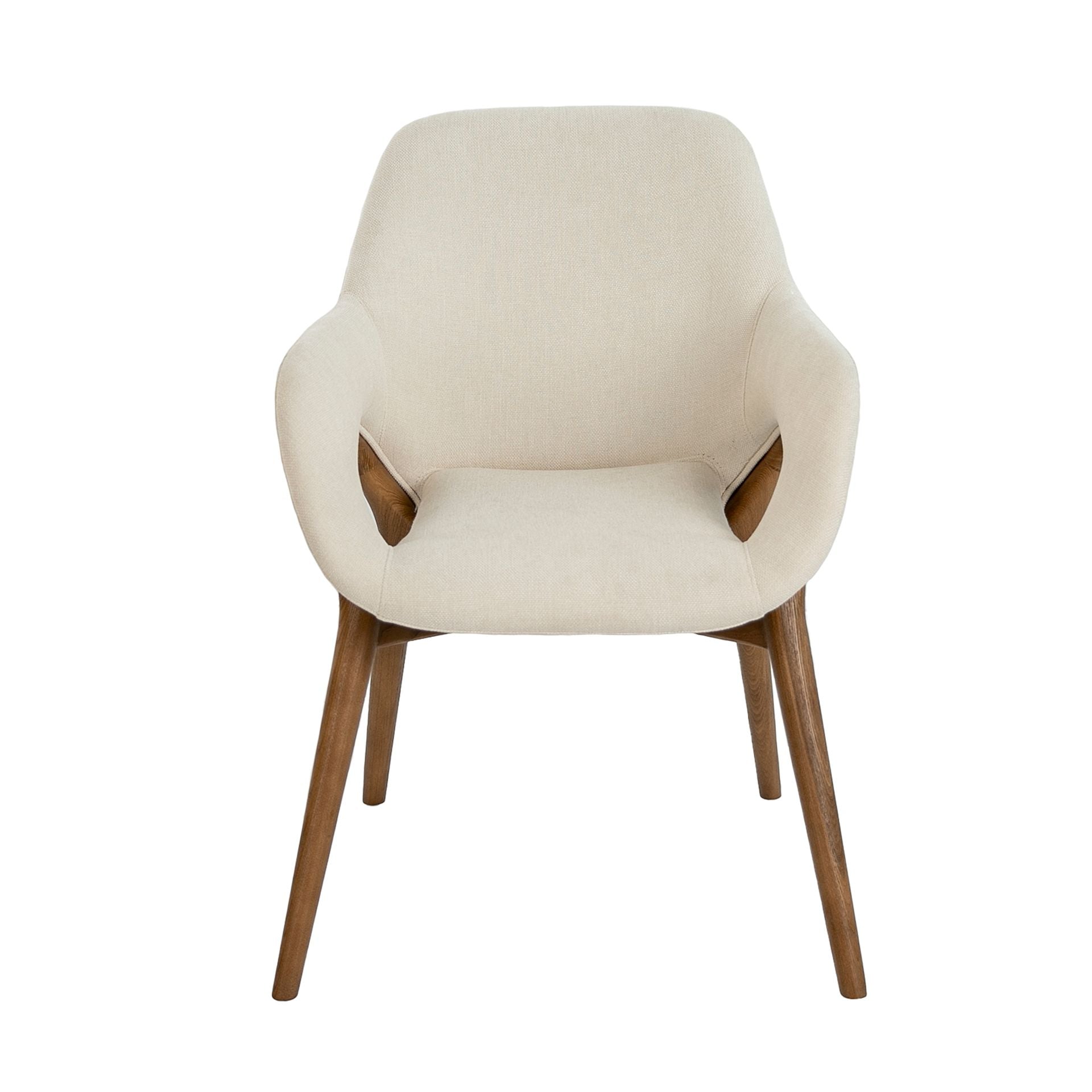 Chair in beige fabric