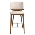 Sgabello in similpelle color crema