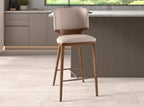 Sgabello in similpelle color crema