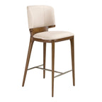 Sgabello in similpelle color crema