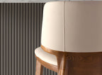Sgabello in similpelle color crema