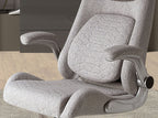 Sedia girevole da ufficio in tessuto grigio