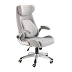 Sedia girevole da ufficio in tessuto grigio