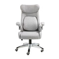 Sedia girevole da ufficio in tessuto grigio