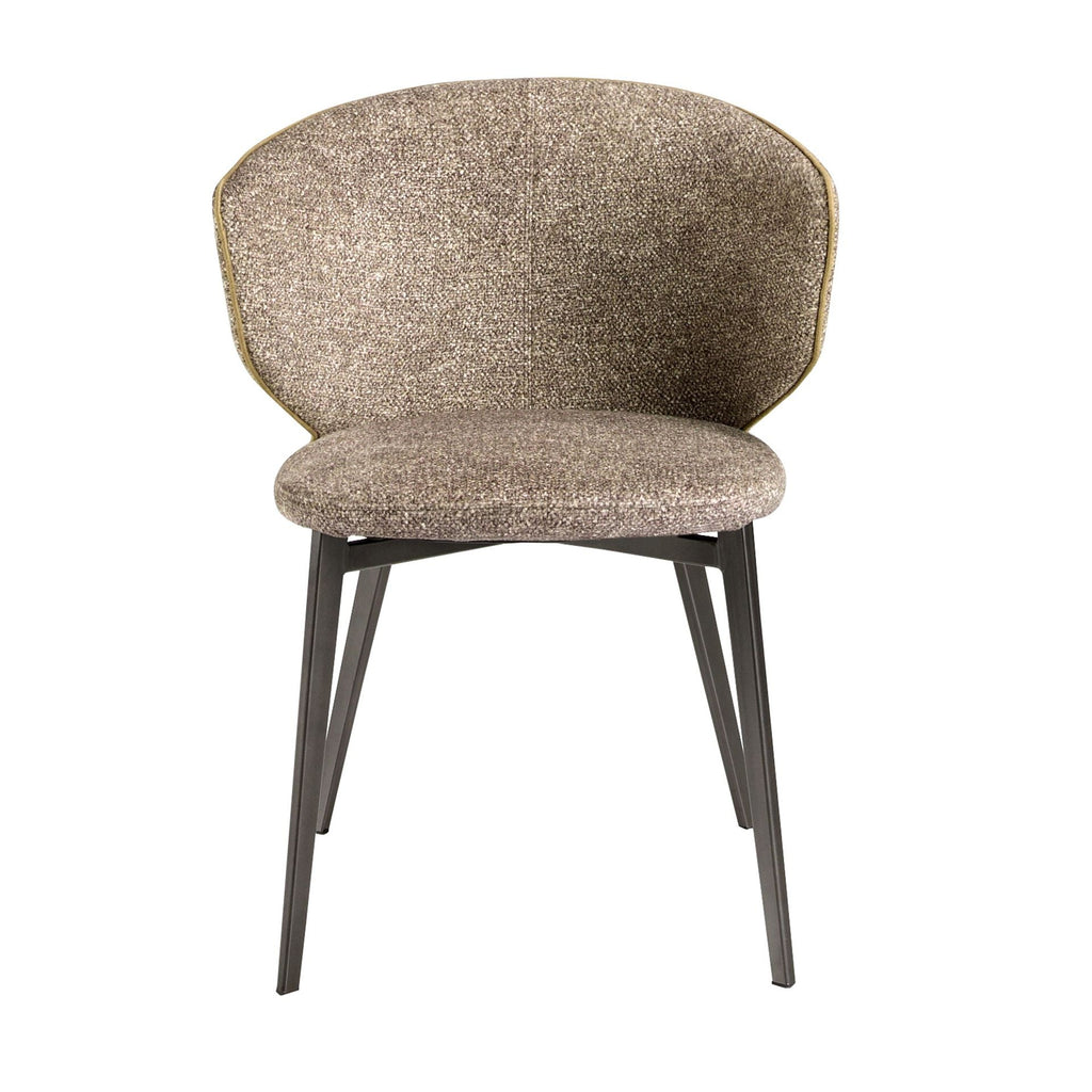 Mottled brown fabric chair