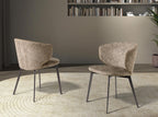 Mottled brown fabric chair