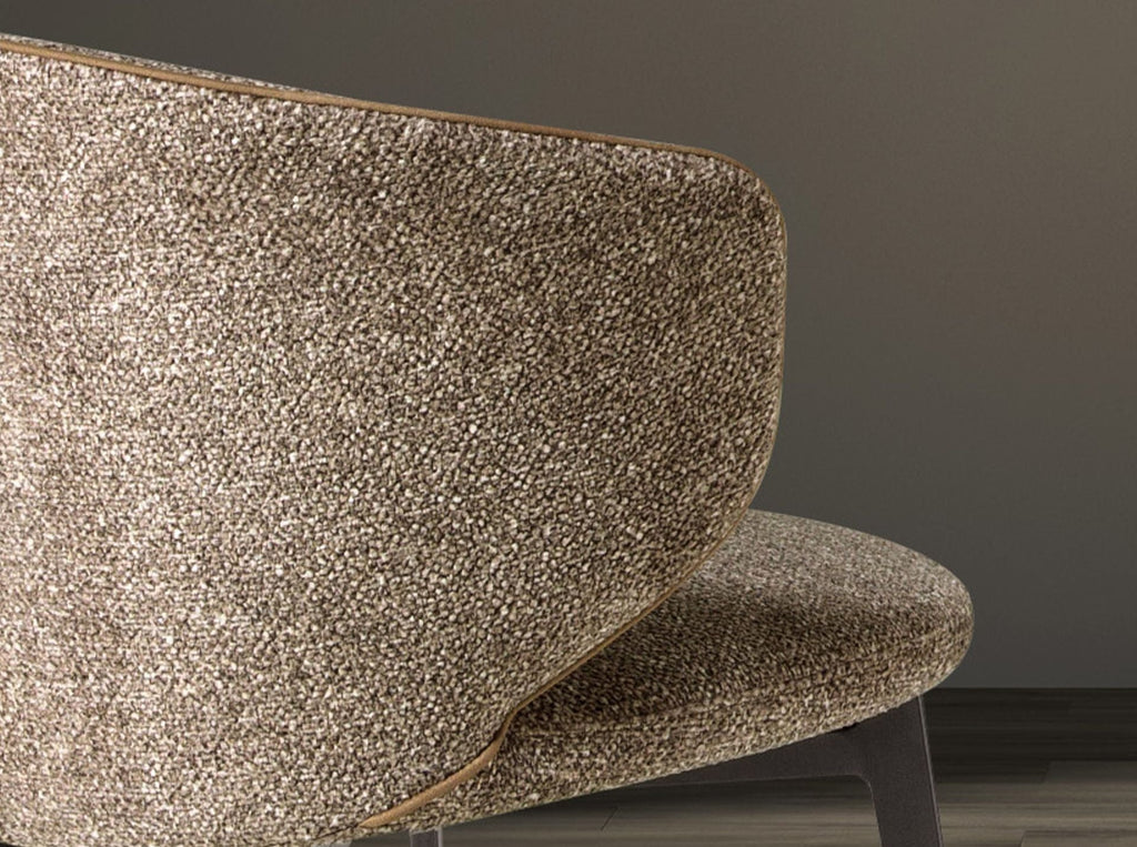 Mottled brown fabric chair