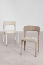 Set of 4 Brusel upholstered dining chairs