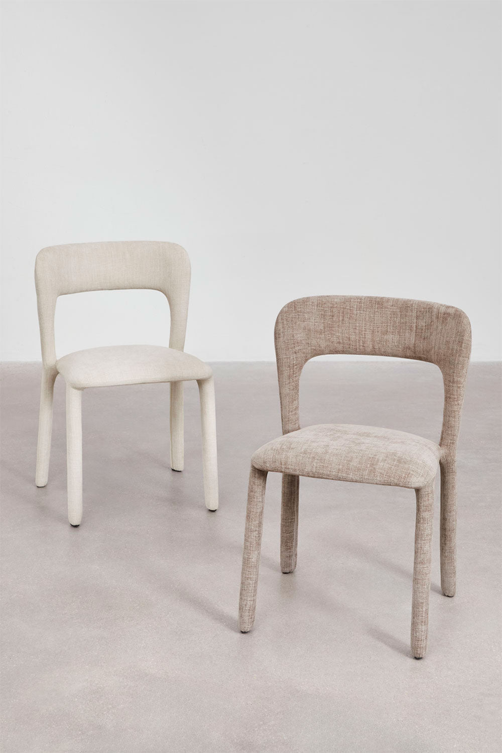 Set of 4 Brusel upholstered dining chairs