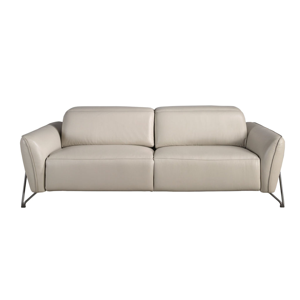 3-seater leather recliner sofa in sand