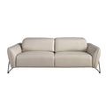 3-seater leather recliner sofa in sand