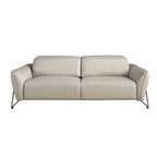 3-seater leather recliner sofa in sand