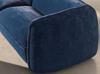 Dark blue velvet 3-seater sofa