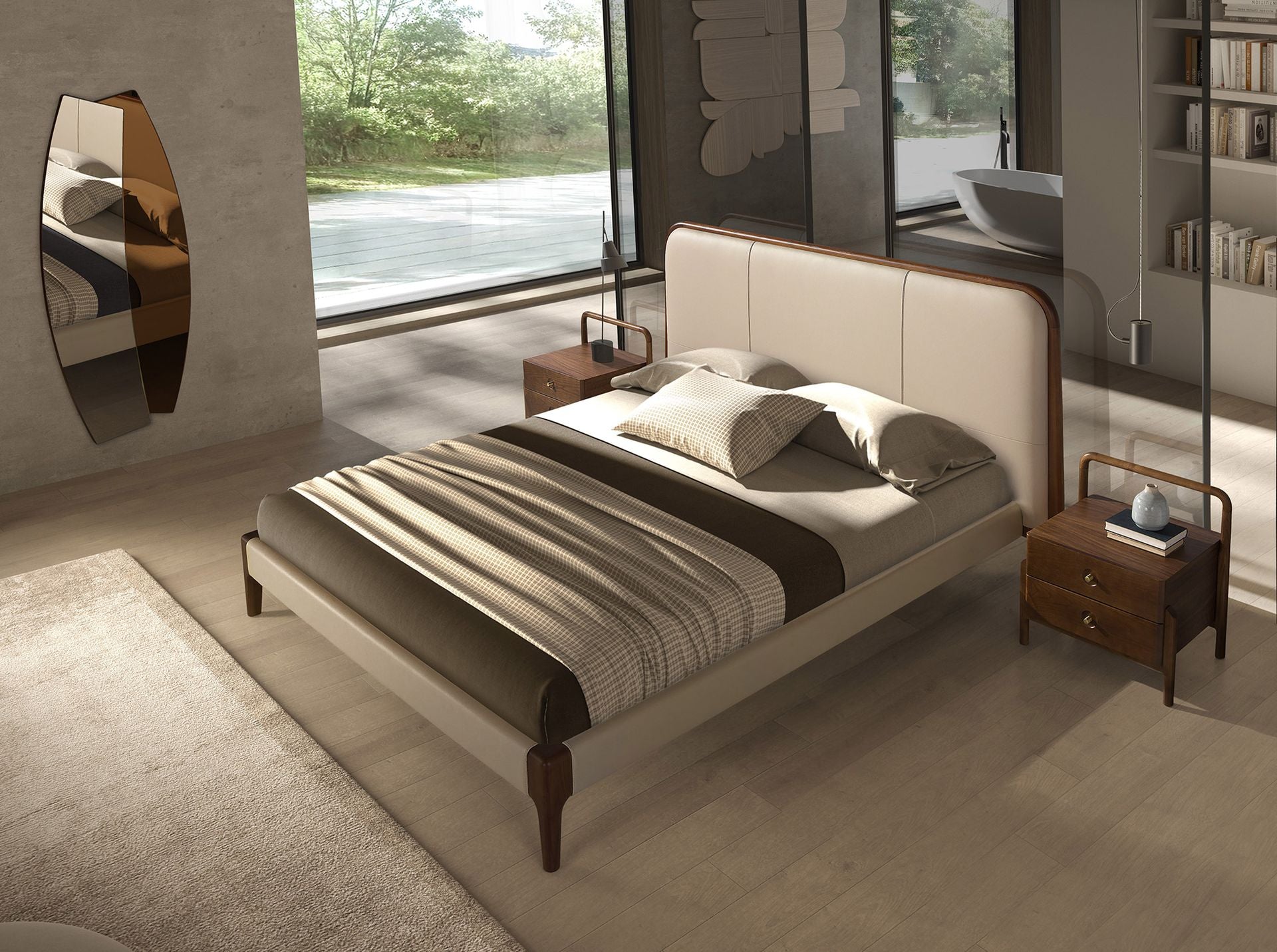 Bedside table walnut