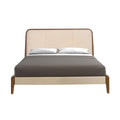 Cream faux leather bed