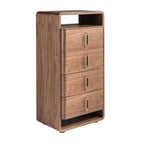 Chiffonier in noce e PVC nero