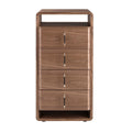 Chiffonier in noce e PVC nero