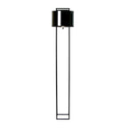 Floor lamp in black and polished gold PVC and black steel