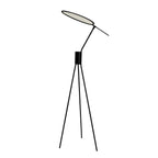 Floor lamp in black steel