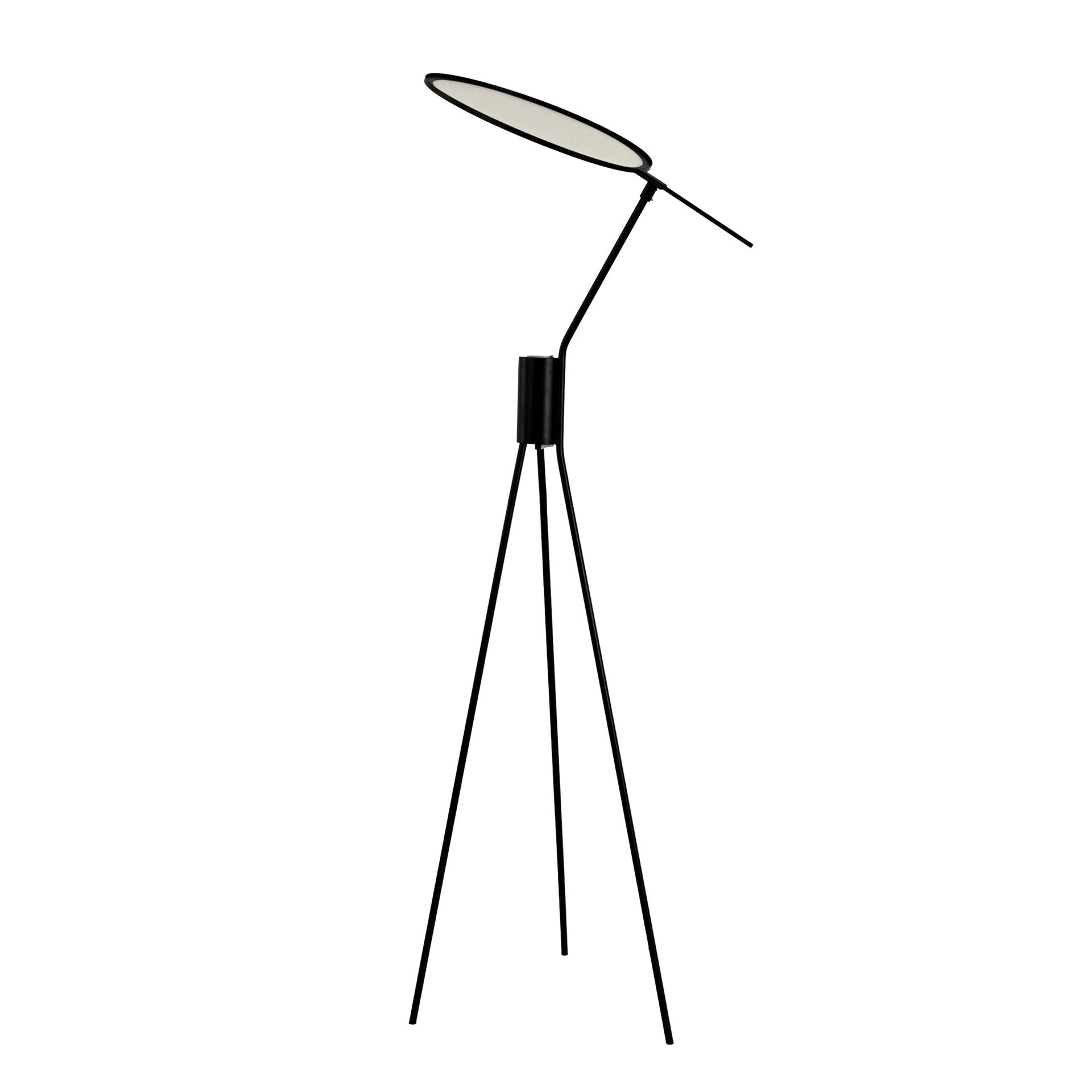 Floor lamp in black steel