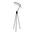 Floor lamp in black steel
