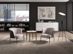 Floor lamp in black steel