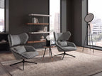 Black steel floor lamp