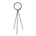 Black steel floor lamp