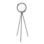 Black steel floor lamp