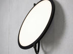 Black steel floor lamp