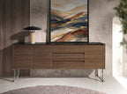 Black steel and porcelain marble table lamp