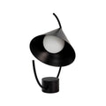 Black steel table lamp