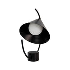 Black steel table lamp