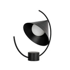 Black steel table lamp